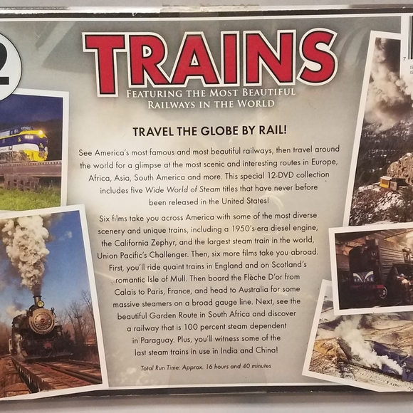 Trains Featuring the Most Beautiful Railways in the World 12 DVD set - Picture 5 of 8